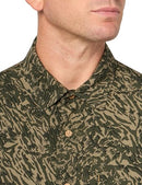 UNIONBAY MEN'S SHORT SLEEVE RAYON BUTTON UP WOVEN SHIRT MEN L CANTEEN - NEW - Brand New