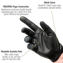FIRST TACTICAL MEN’S LIGHTWEIGHT PATROL GLOVES SKIN TIGHT GOATSKIN PALM - BLACK - Like New