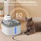 AIAUON CAT WATER FOUNTAIN 118OZ/3.5L CAT WATER FOUNTAIN WIRELESS - LIGHT GRAY - Like New