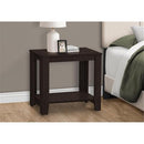 Monarch Specialties Accent End Side Lamp Table Shelf 24"x12"x22" - Cappuccino - Brand New