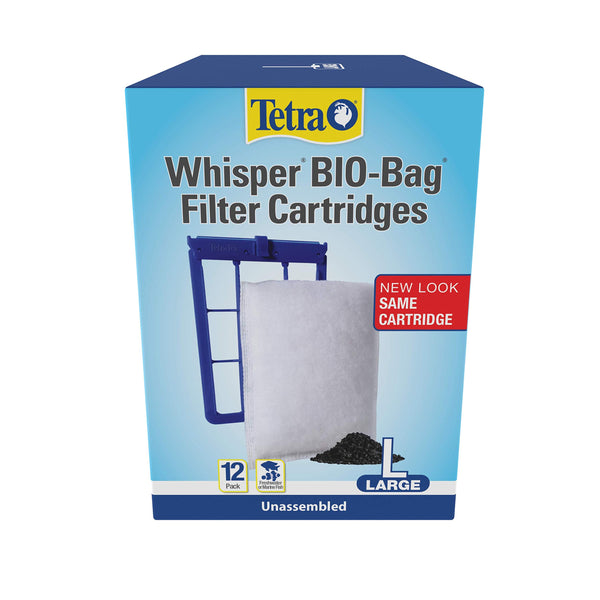 TETRA WHISPER BIO-BAG FILTER CARTRIDGES FOR AQUARIUMS - UNASSEMBLED - Black Like New