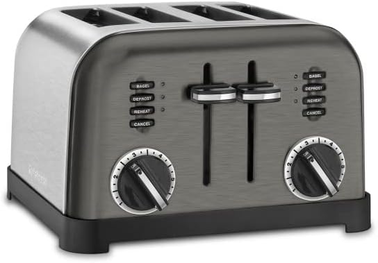 Cuisinart CPT-180BKS Classic 4-Slice Toaster - Black/Stainless Steel Like New