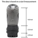Mishansha Snow Boots Duck Boots Insulated Cold Weather Grey Size 11 Men - Brand New