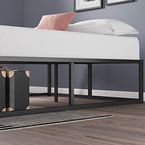 ZINUS JOSEPH 14" METAL PLATFORMA BED FRAME MATTRESS FOUNDATION QUEEN - BLACK - Like New