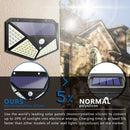 QUNLER OUTDOOR SOLAR LIGHTS 3 MODES WIRELESS IP65 WATERPROOF 2 PACKS - BLACK - Like New