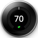 GOOGLE NEST LEARNING THERMOSTAT 3RD GEN SMART A0013 - STAINLESS STEEL - Like New