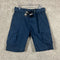 BLUE ICE MEN'S SLIM FIT STRETCH BELTED CARGO SHORTS - SIZE: MEN 40 - NAVY - Brand New