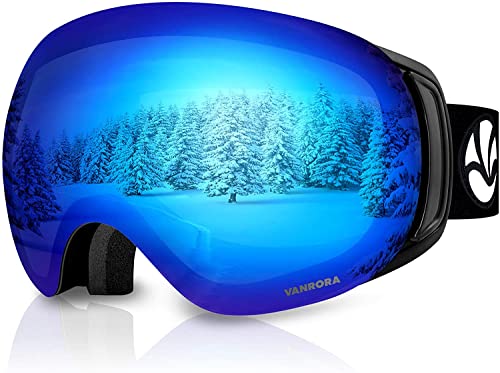 VANRORA SNOWBOARD FRAMELESS INTERCHANGEABLE LENS ANTI FOG 100% UV - BLACK/RED - Like New