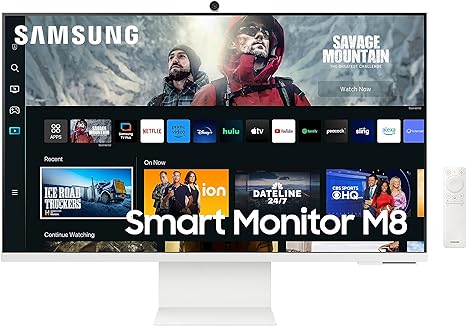 SAMSUNG 27" M80C UHD HDR Smart Monitor PC LS27CM801UNXZA - Warm White Like New