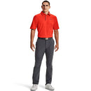 UNDER ARMOUR MEN'S TECH GOLF POLO PHOENIX FIRE/PITCH GRAY SIZE 3XL - Brand New