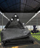 90% Black Shade Cloth 10ft x 16ft Heavy Duty Mesh Tarp with Grommets - Brand New