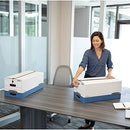 BANKERS BOX LIBERTY HEAVY-DUTY LETTER STORAGE BOXES 12 PACK - WHITE/BLUE - Brand New
