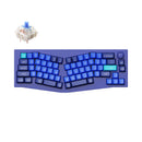 KEYCHRON Q8 ALICE LAYOUT QMK MECHANICAL GATERON G PRO BLUE SWITCH - NAVY BLUE A - Like New