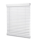 LazBlinds 2-inch Cordless Faux Wood Blinds with Royal Valance - White - Like New
