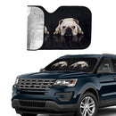 Funny Car Sun Shade for Windshield Black Blocks UV Rays Sun Visor Protector - Brand New