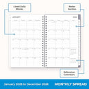 Blue Sky 2026 Weekly and Monthly Planner Calendar January 2026 - December 2026 - Brand New