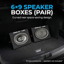 DEEJAY LED 6x9 Speaker Box Enclosures (Pair), Curved Rear Design B01M2C6RII - Brand New
