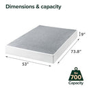 ZINUS 9 INCH FULL METAL SMART BOX SPRING MATTRESS FOUNDATION - GRAY - Like New