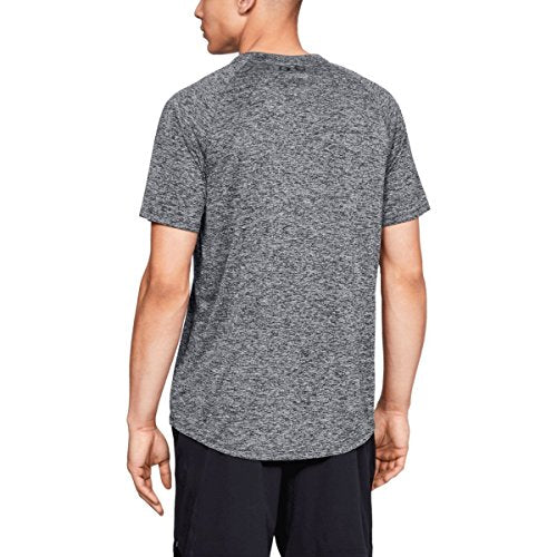 UNDER ARMOUR MEN'S BIG LOGO SHORT SLEEVE T-SHIRT MEN L GRAY/BLACK - Brand New