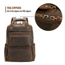 Polare Full Grain Leather 17.3‘’ Backpack Bag Camping Travel Rucksack - Brown - Like New