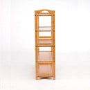 5 Tier Bamboo Shoe Rack Modern Removable Shelves 67.5 * 25 * 88.5cm OneColor - Brand New