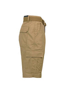 BLUE ROCK MEN'S COTTON STRETCH RIPSTOP CARGO SHORTS WITH BELT - KHAKI - SIZE 42 - Brand New