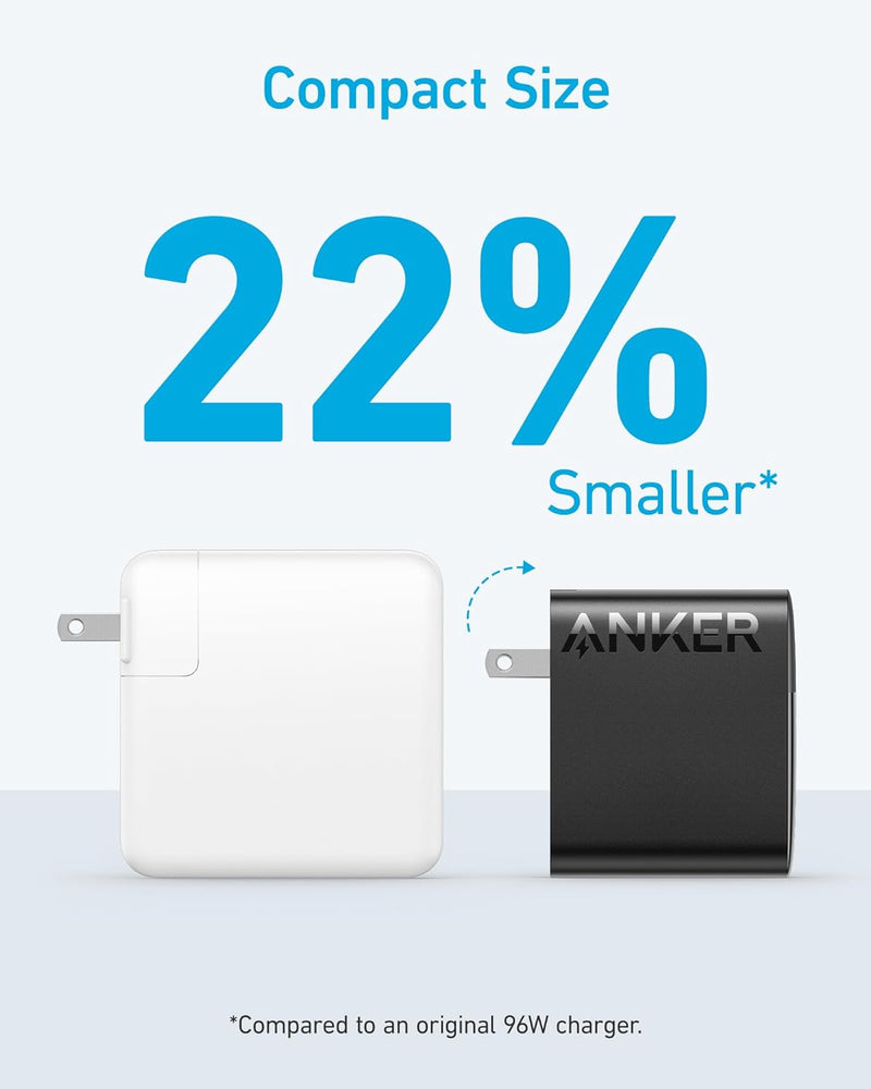 Anker Mac Book Pro Charger, 100W USB C Charger, Compact, Foldable, A2672 - BLACK - Like New
