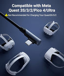 SYNTECH LINK CABLE 20 FT COMPATIBLE OCULUS/META QUEST 3/3S,2/PRO/PICO 4 - BLACK - Like New