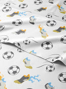 CGK UNLIMITED KIDS FULL SIZE SOCCER BED SHEETS - 4 PIECE SOCCER SHEET SET - Brand New
