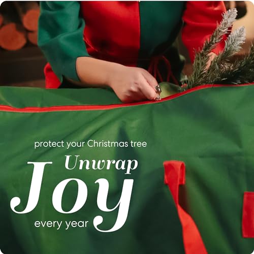 HANDY LAUNDRY ROLLING TREE STORAGE BAG 9FT ARTIFICIAL HOLIDAY TREE 5649 - GREEN - Like New