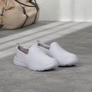 SKECHERS WOMEN'S GO WALK JOY-TERRIFIC SLIP-ON SNEAKERS 6.5 WIDE - WHITE - Like New