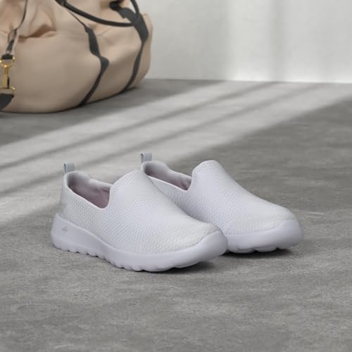 SKECHERS WOMEN'S GO WALK JOY-TERRIFIC SLIP-ON SNEAKERS 6.5 WIDE - WHITE - Like New