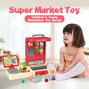 REDCRAB FOLDABLE CASH REGISTER TOY KIDS TODDLER GROCERY STORE TOY SCANNER - RED - Like New