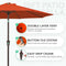 JEAREY 9FT OUTDOOR PATIO UMBRELLA - ORANGE RED - Like New