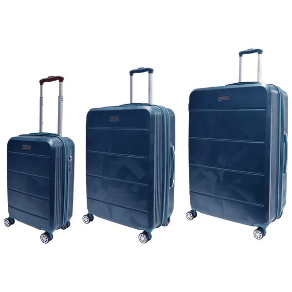 Adrienne Vittadini 3-Piece Hardcase Brussels Collection Luggage Set - TEAL Like New