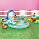 SUN SQUAD 75" X 117" X 56" PLAY CENTER UPDATE 99 GAL NOVELTY KIDDIE POOL WHALE - Like New