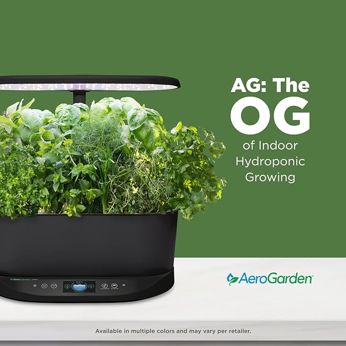 AeroGarden Bounty Indoor Garden LED Grow Light WiFi and Alexa Compatible - Black Like New