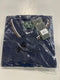 TIGER WOLF 3 BUTTON POLO SHIRT - SIZE: MEN XL - NAVY/WHITE/BROWN - Brand New