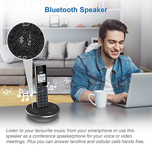VTech LS6381-2 Bluetooth Speaker with Echo Cancellation, Noise Reduction, Music - Like New