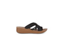 HB227501 HARBORSIDES WOMEN KINDRA WEDGE SANDALS SIZE 6.5 BLACK - Brand New
