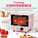 Dash Mini Toaster Oven, Small Toaster Oven for Dorms, Apartments, Kitchens-Pink - Brand New