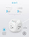 ANKER USB TRAVEL POWER STRIP 321 POWER CHARGING STATION 8FT CORD - WHITE - Like New