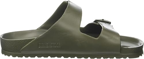 BIRKENSTOCK UNISEX ARIZONA ESSENTIALS SLIDE-ON SANDAL - MEN 9 WOMEN 11 - KHAKI - Like New
