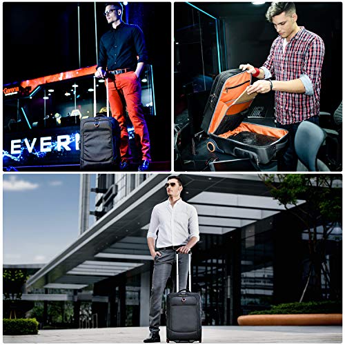 EVERKI WHEELED CARRY-ON ROLLING LAPTOP BAG LIGHTWEIGHT TRAVEL FRIENDLY - BLACK - Like New