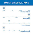 Hammermill Printer Paper - 20 lb Tidal Copy Paper - 8.5 x 11 (4,000 Sheets) - Brand New