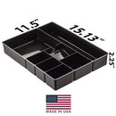 OFFICEMATE DEEP DRAWER ORGANIZER TRAY, 8 COMPARTMENTS, 2 1/4H X 15 1/8W - BLACK - Like New