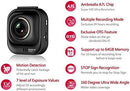 Papago Car Dash Camera GoSafe 535 Super HD Cam 1296p DVR GOSAFE-535 - Black - Like New