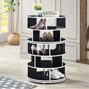 Kings Brand Furniture Cassidy Revolving Shoe Rack (Chocolate, 4-Tier) - Brand New