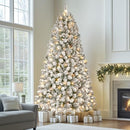SHareconn 4ft Prelit Snow Flocked Holiday Christmas Tree, 4FT, White - Brand New