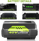 ENERMALL 6.0AH REPLACEMENT FOR RYOBI 40V BATTERY LITHIUM COMPATIBLE RYOBI - Like New